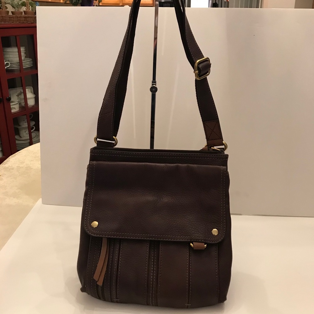 Fossil leather crossbody mailbag